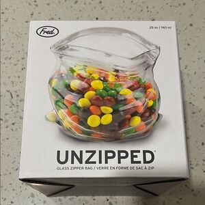 Fred Unzipped Glass Zipper Bag